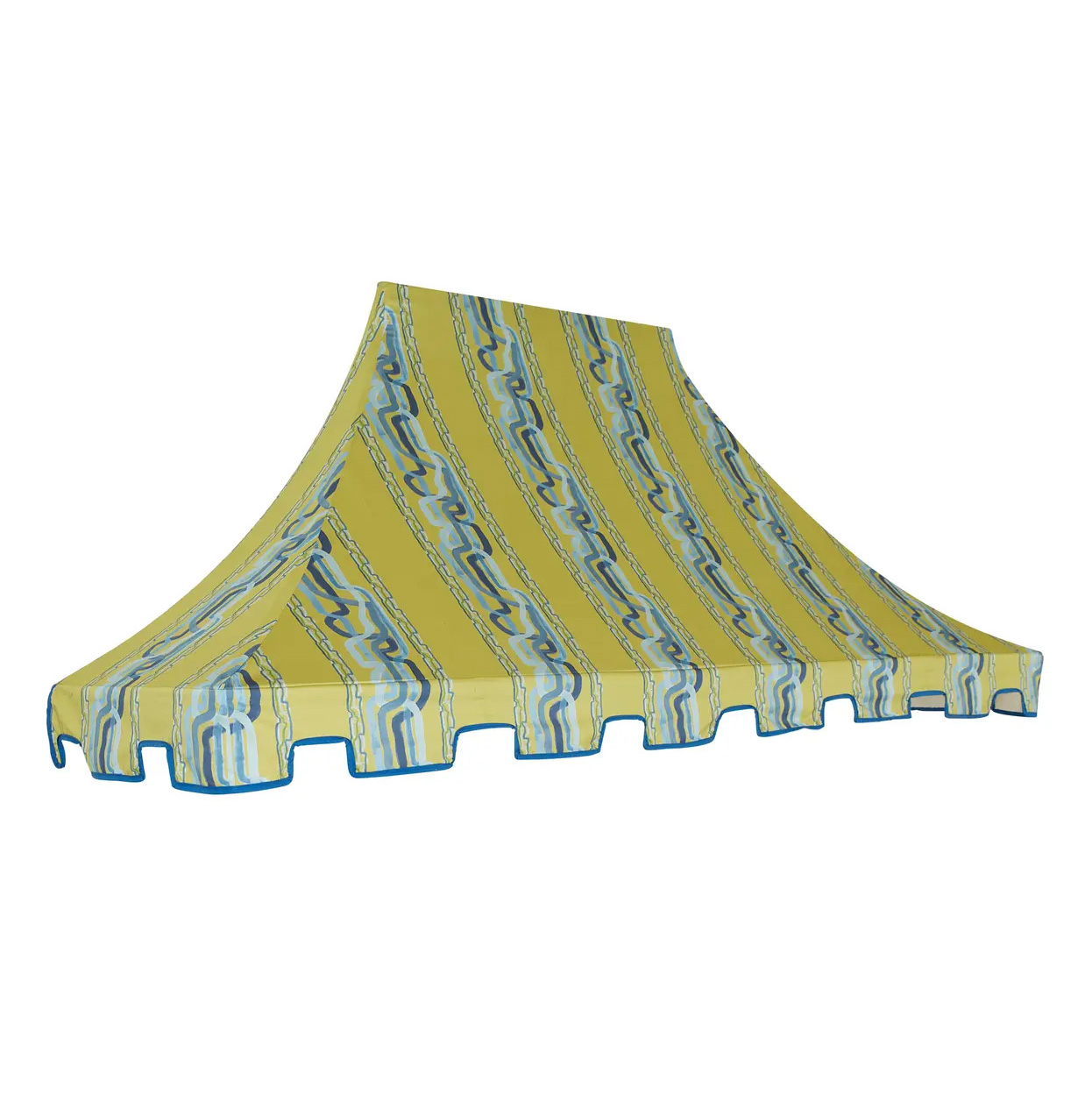 Interior Awning in Whiskey Stripe Green Blue